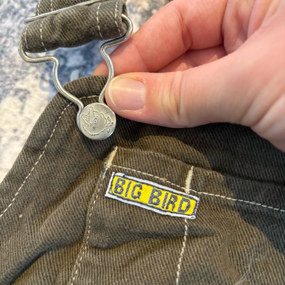 VTG Rare Sesame Street Big Bird Corduroy Overalls 4T | 90s Kidcore Brown Y2K - Picture 6 of 9